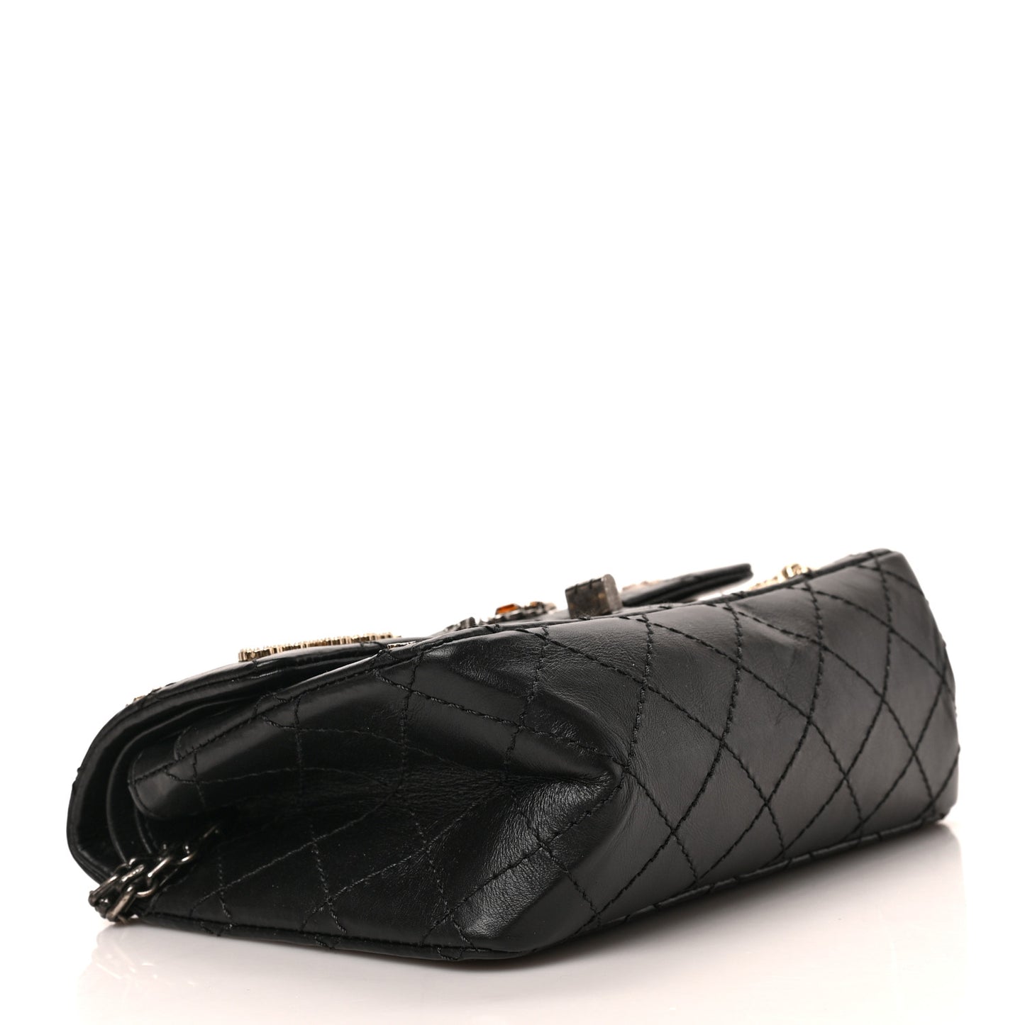 Aged Calfskin Lucky Charms 2.55 Reissue 224 Flap Black