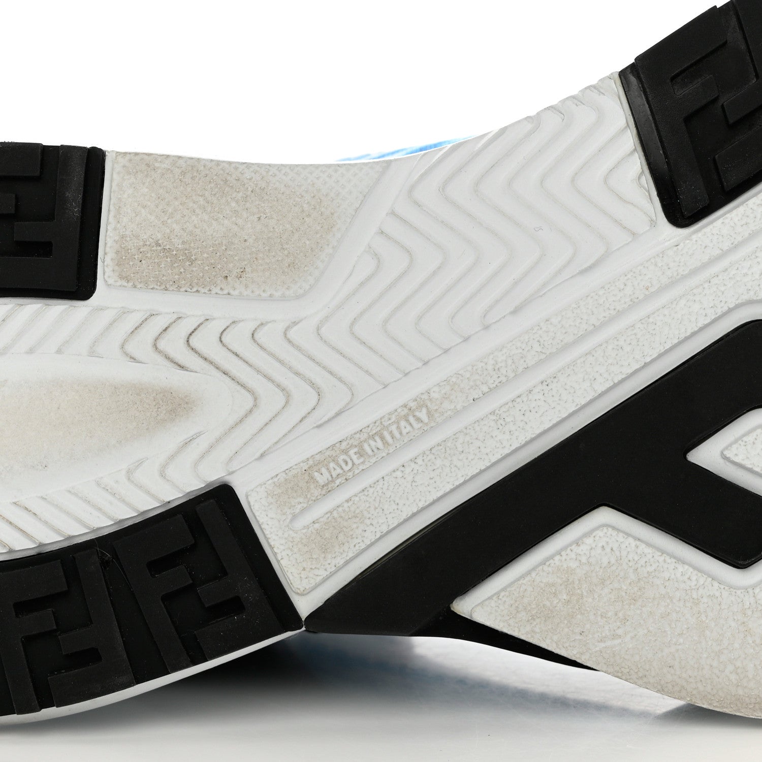 Fendi X SARAH COLEMAN Nylon Suede Lycra FF Vertigo Fendi Flow Low Top Sneakers 38.5 Transparent Cyber Blue 8 of 9