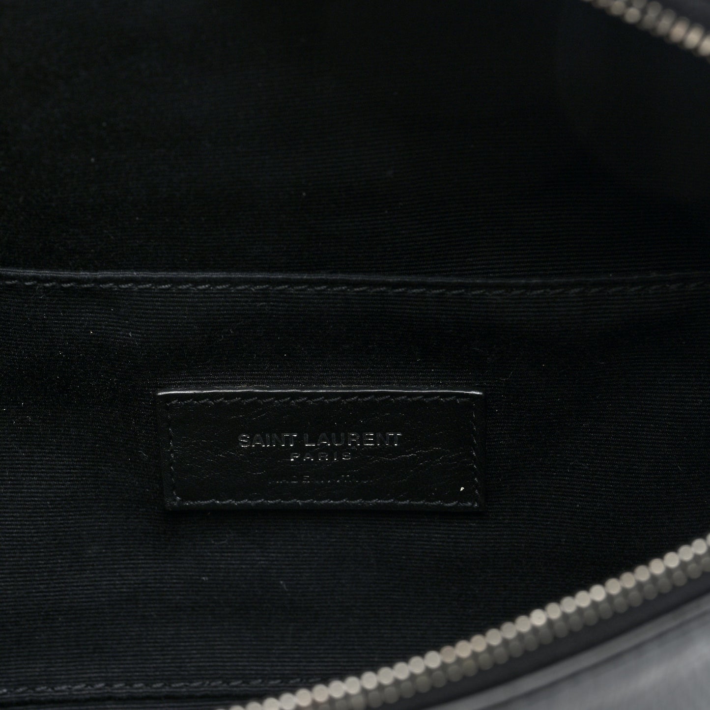 Lizard Embossed Calfskin Belt Bag Black