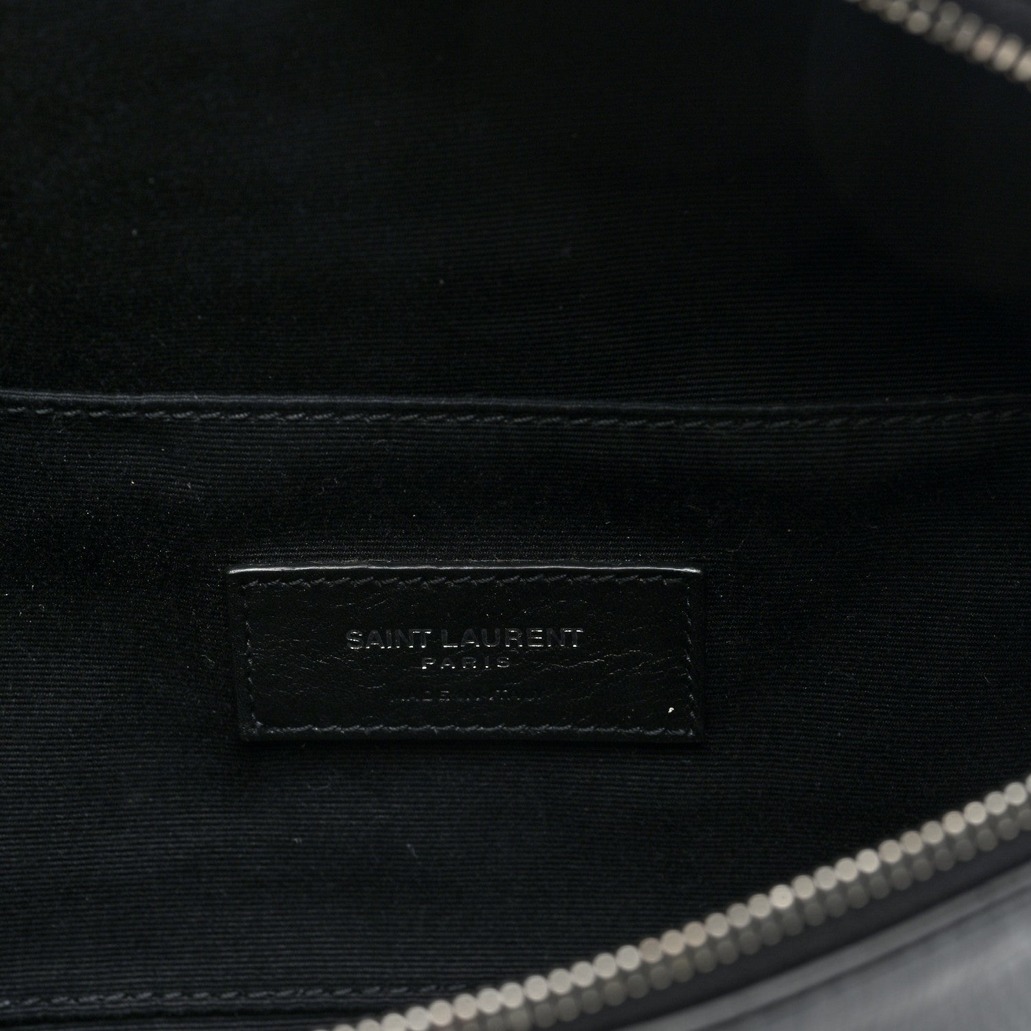 Saint Laurent Lizard Embossed Calfskin Belt Bag Black 6 of 9