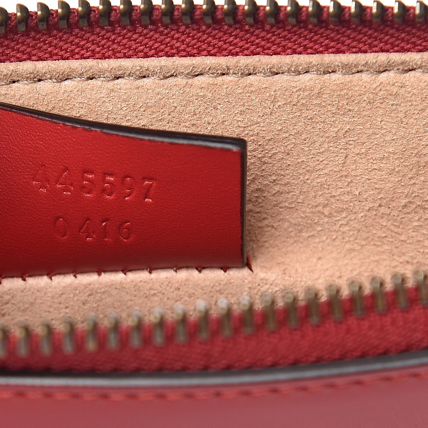 Gucci Calfskin GucciGhost Print Pouch Hibiscus Red 7 of 10