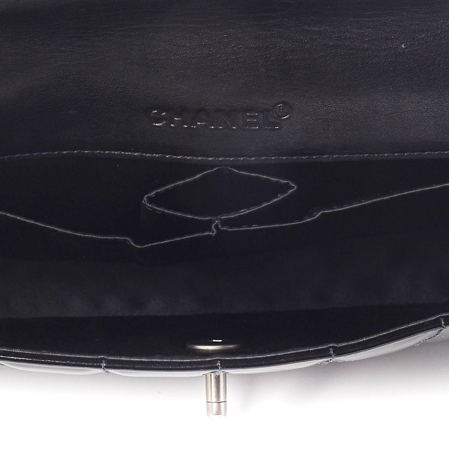 Chanel Patent Quilted East West Chocolate Bar Flap Black 4 of 8