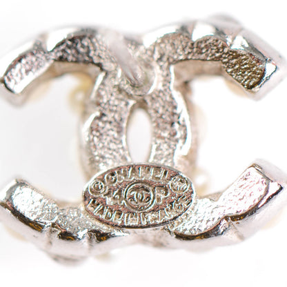 Chanel Pearl CC Earrings Silver 4 of 5
