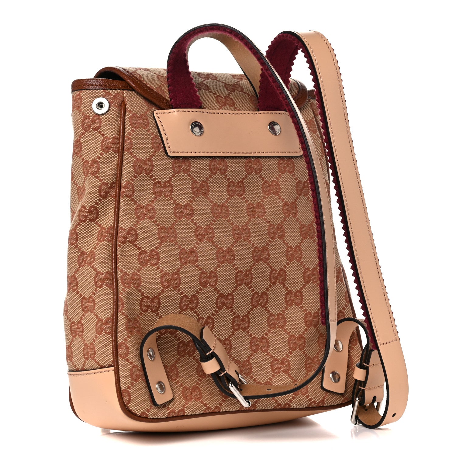 Gucci GG Monogram Children's GG Backpack Beige Ruggine Cuir 3 of 11