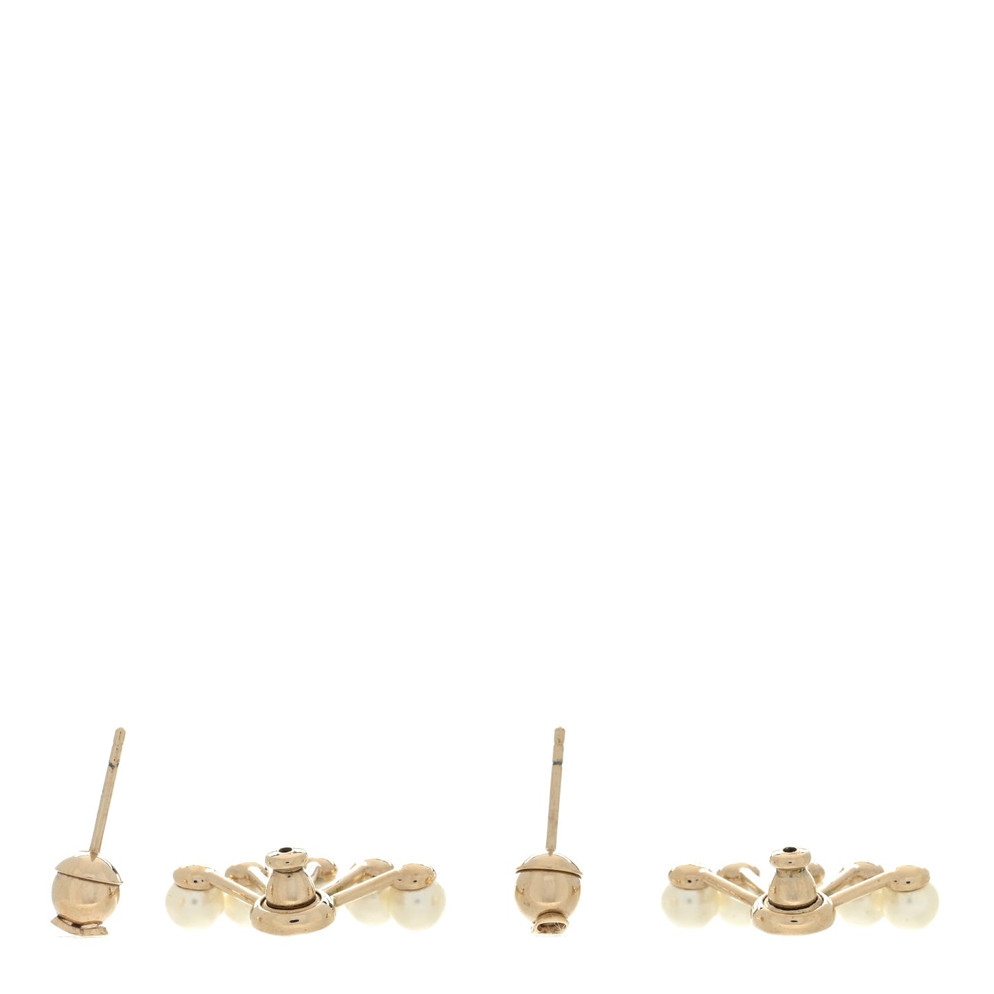 Pearl La Peite Tribale Earrings Gold