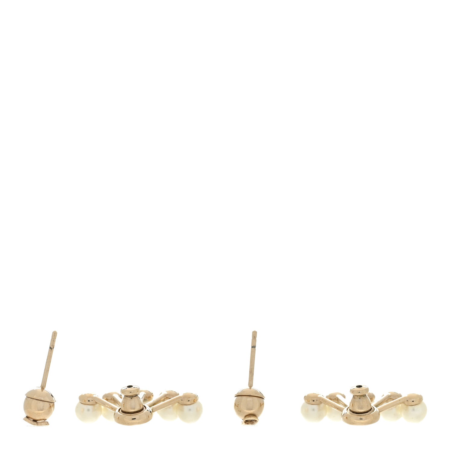 Christian Dior Pearl La Peite Tribale Earrings Gold 3 of 4