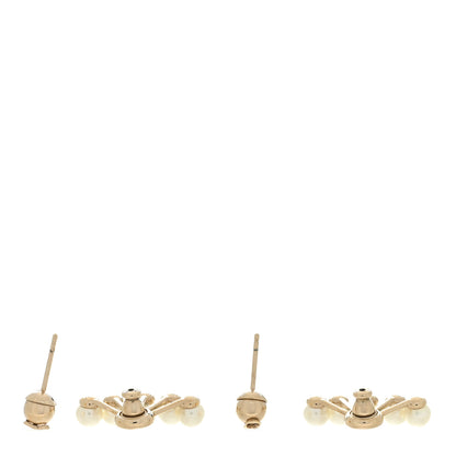 Christian Dior Pearl La Peite Tribale Earrings Gold 3 of 4