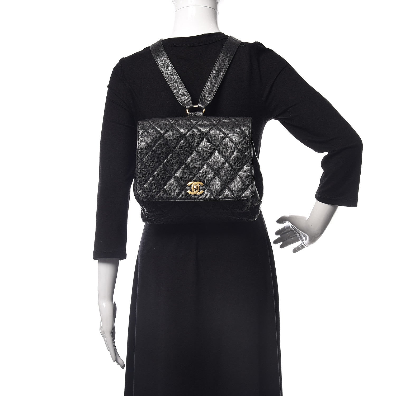 Chanel Caviar Quilted Backpack Black 2 of 13