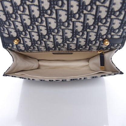 Christian Dior Oblique DiorAddict Flap Bag Navy Blue 5 of 12