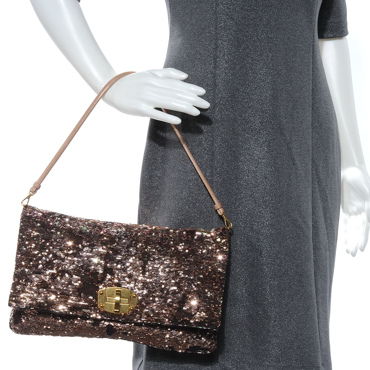 Miu Miu Oversized Sequined Clutch 2 of 8