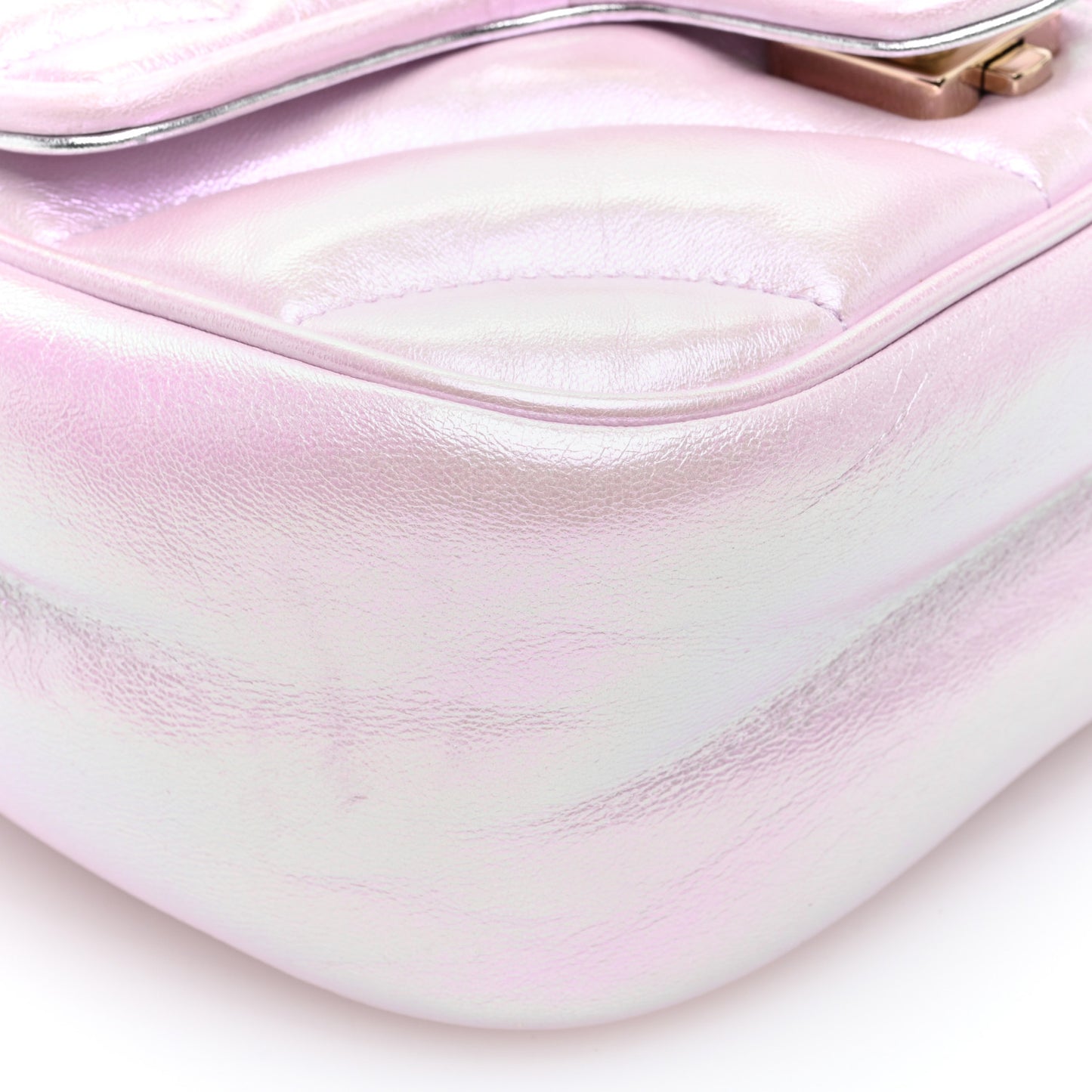 Iridescent Nappa Chevron Matelasse Mini GG Marmont Shoulder Bag Iridescent Escape Pink