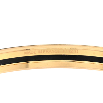 Hermes Enamel Uni Bangle 62 Black 5 of 5