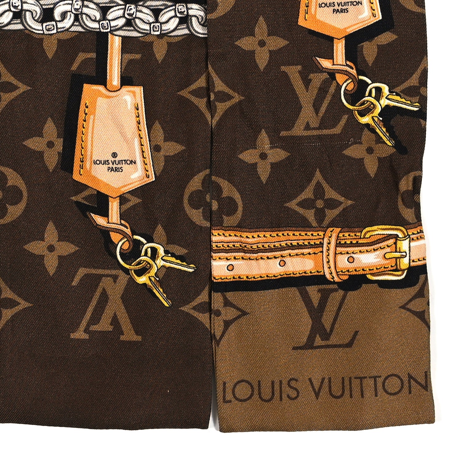 Louis Vuitton Silk Monogram Confidential Bandeau Brown 6 of 8