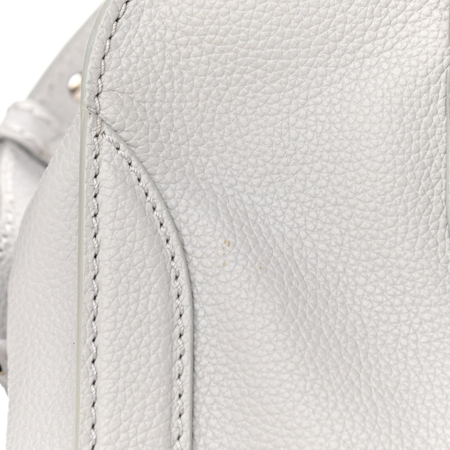 Alexander McQueen Pebbled Calfskin Small Skull Padlock Zip Around Tote Light Grey 12 of 13