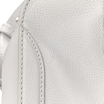 Alexander McQueen Pebbled Calfskin Small Skull Padlock Zip Around Tote Light Grey 12 of 13
