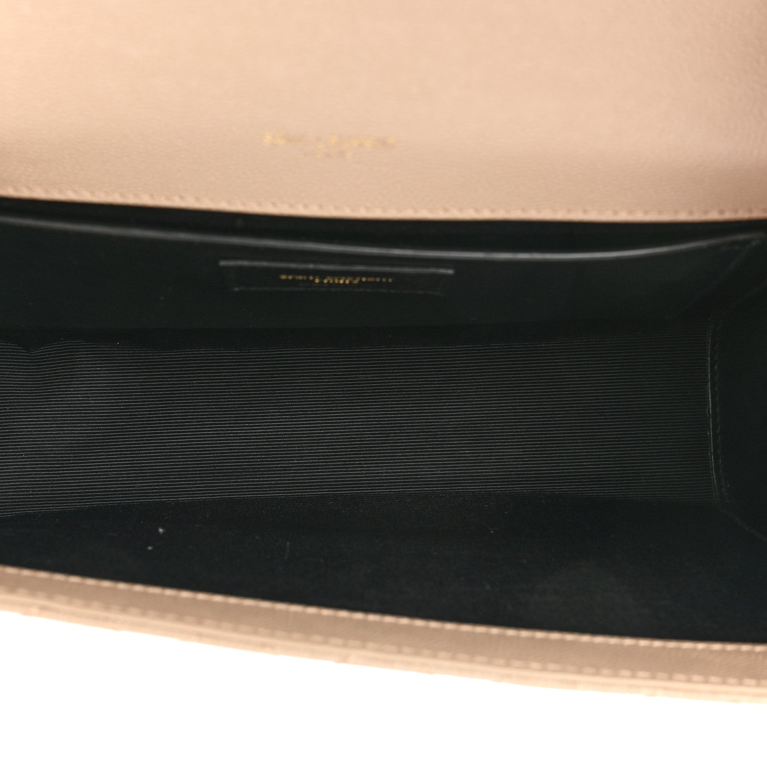 Saint Laurent Grain De Poudre Textured Mixed Matelasse Medium Triquilt Monogram Satchel Dark Beige 5 of 13