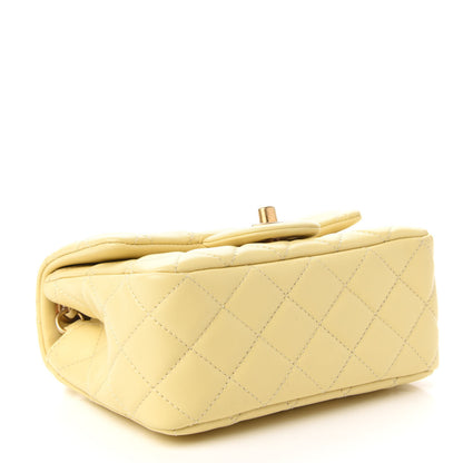 Chanel Lambskin Quilted Mini Pearl Crush Flap Yellow 4 of 10