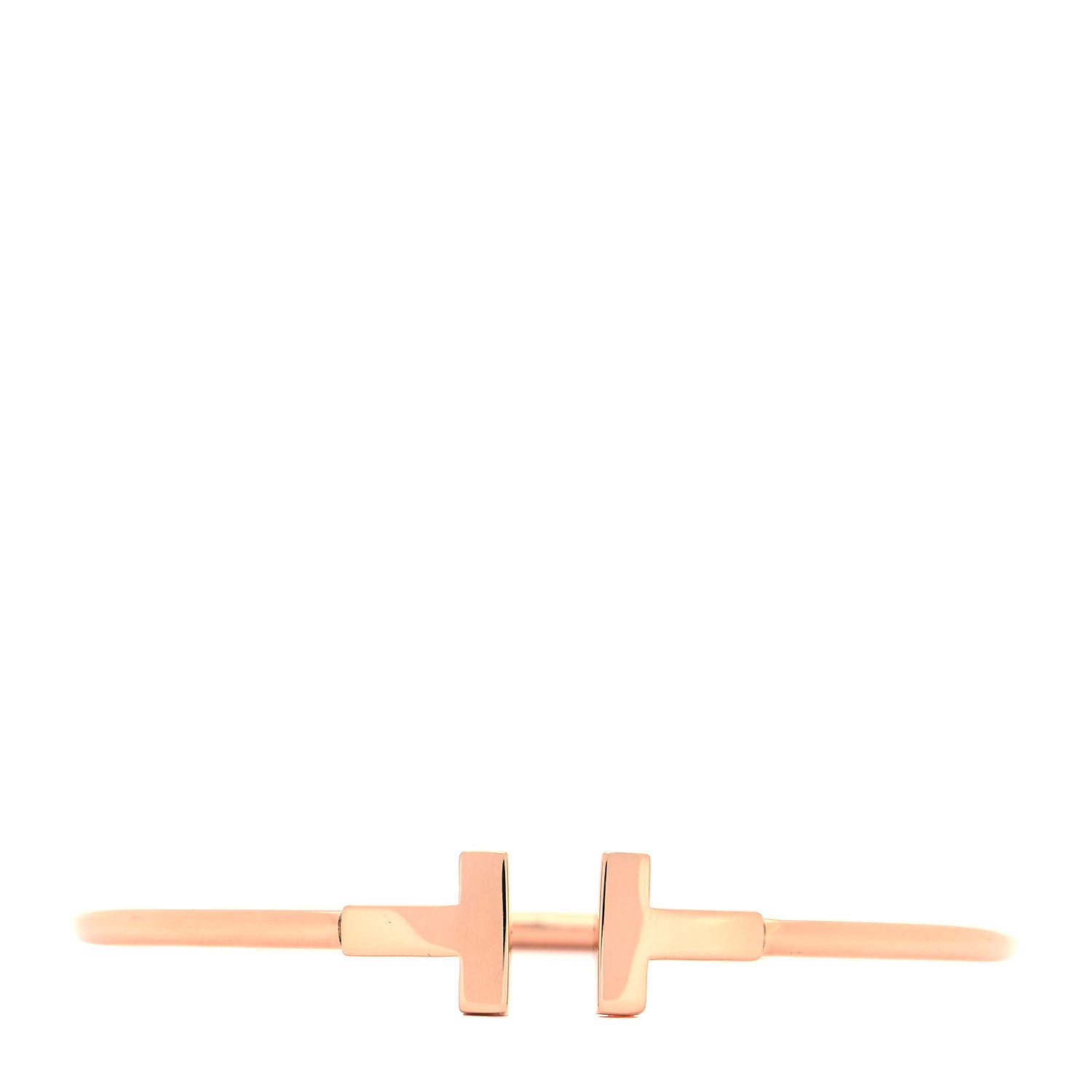 Tiffany 18K Rose Gold T Wire Bracelet 1 of 4
