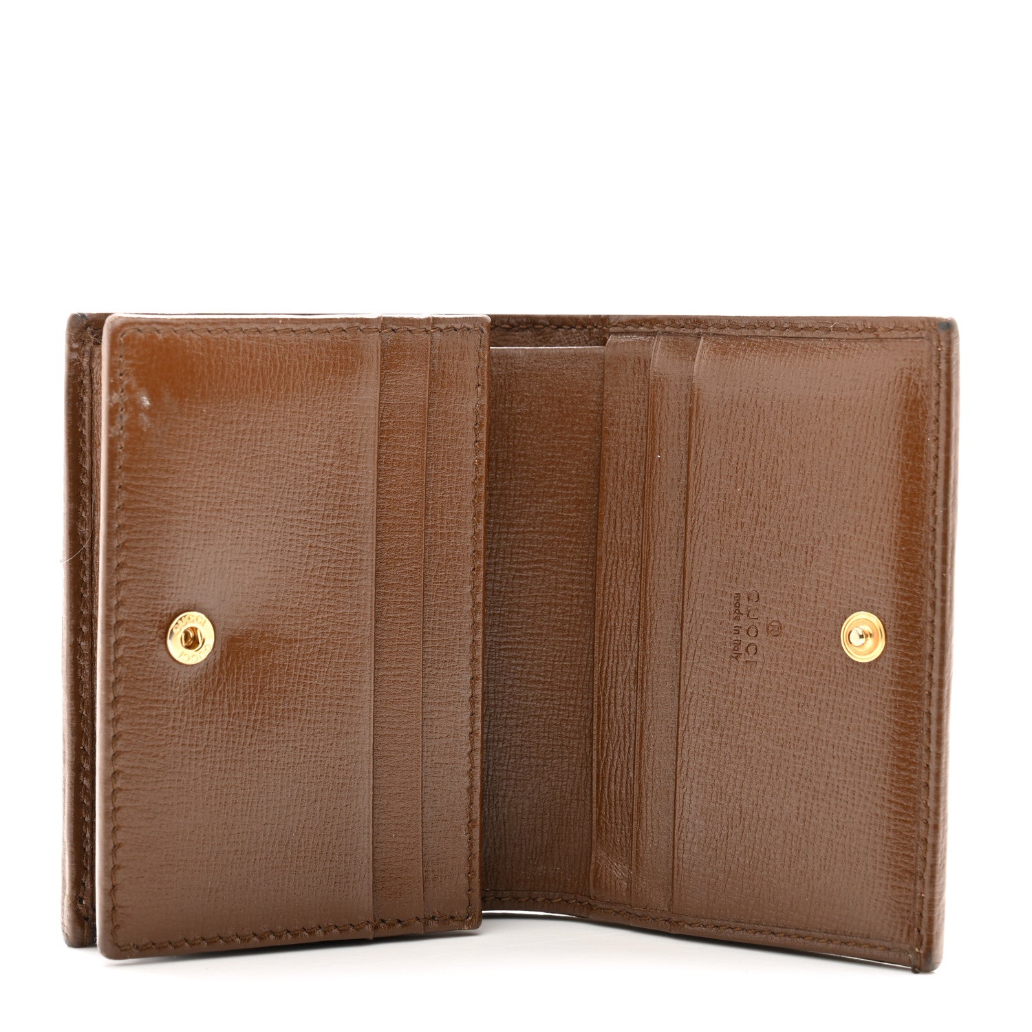 Gucci GG Supreme Monogram Horsebit 1955 Card Case Wallet Beige Ebony Brown Sugar 5 of 10
