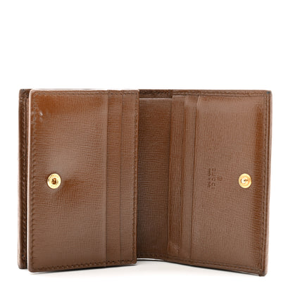 Gucci GG Supreme Monogram Horsebit 1955 Card Case Wallet Beige Ebony Brown Sugar 5 of 10
