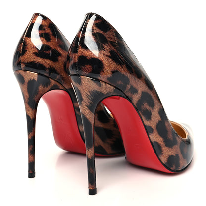 Christian Louboutin Patent Glitter Leopard Print Pigalle Follies 100 Pumps 37 Gold 4 of 8