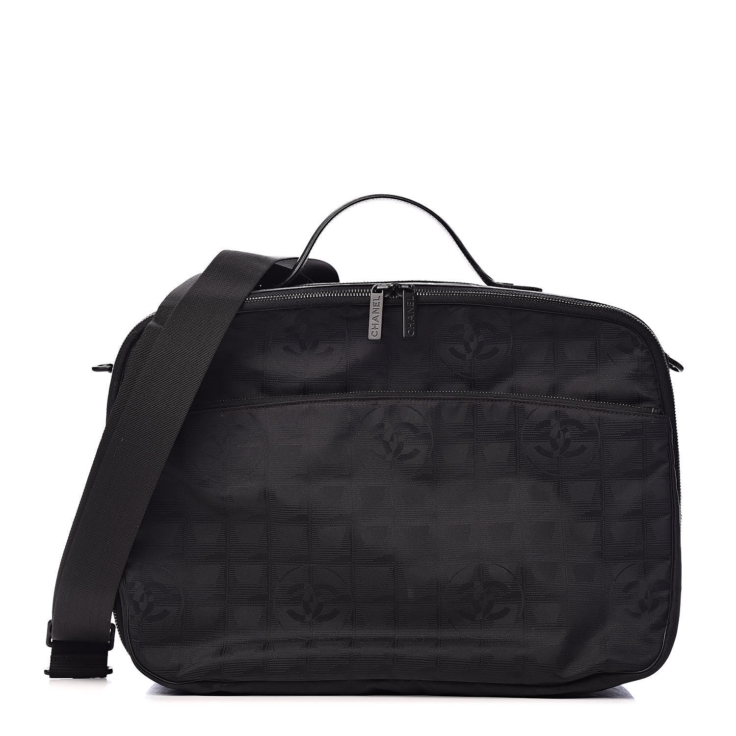 Chanel Nylon Travel Small Suitcase Black 1 of 15