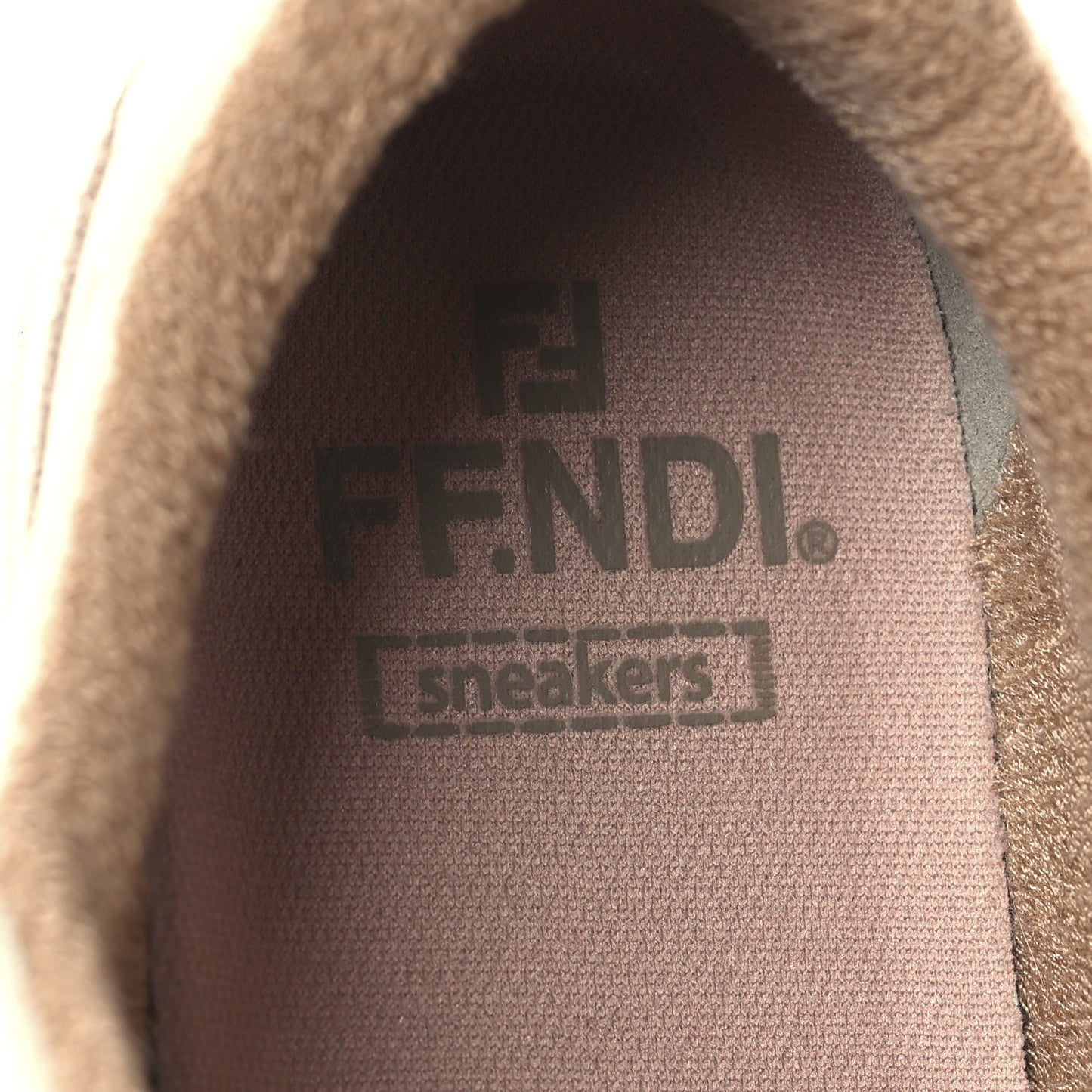 Suede Vitello Fendi Match Low Top Sneakers 37.5 Nudo White Garza Rosa