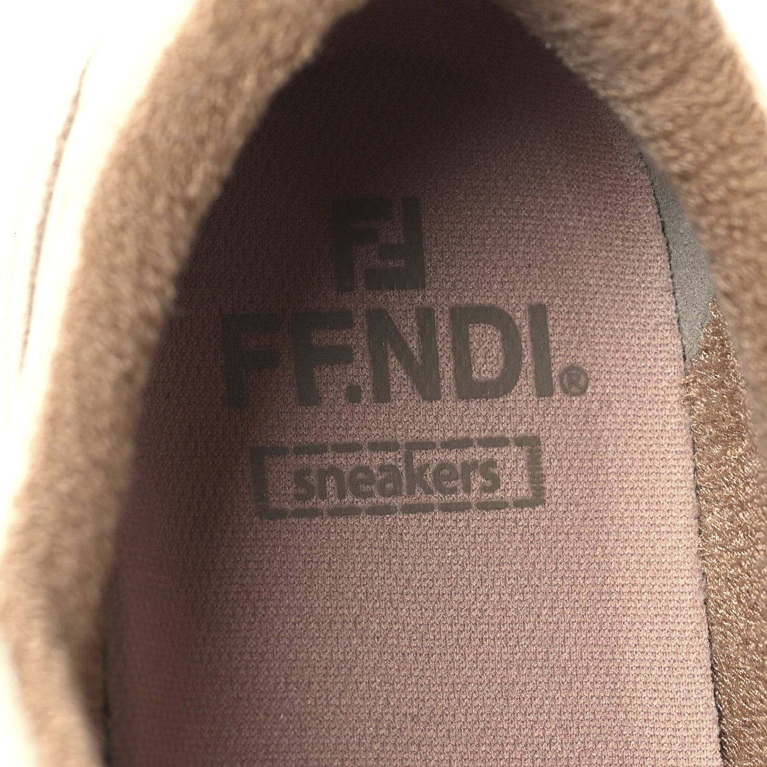 Fendi Suede Vitello Fendi Match Low Top Sneakers 37.5 Nudo White Garza Rosa 8 of 8