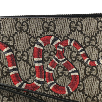 Gucci GG Supreme Monogram Kingsnake Zip Pouch Black 8 of 11