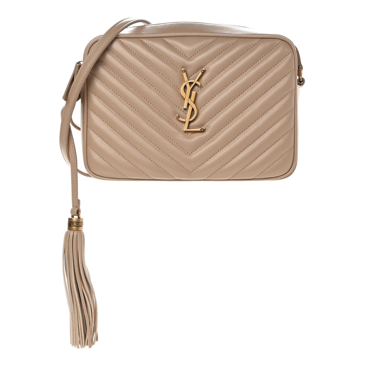 Calfskin Matelasse Monogram Lou Camera Bag Dark Beige