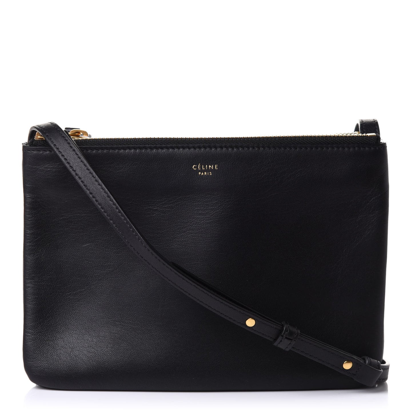 Lambskin Small Trio Crossbody Bag Black
