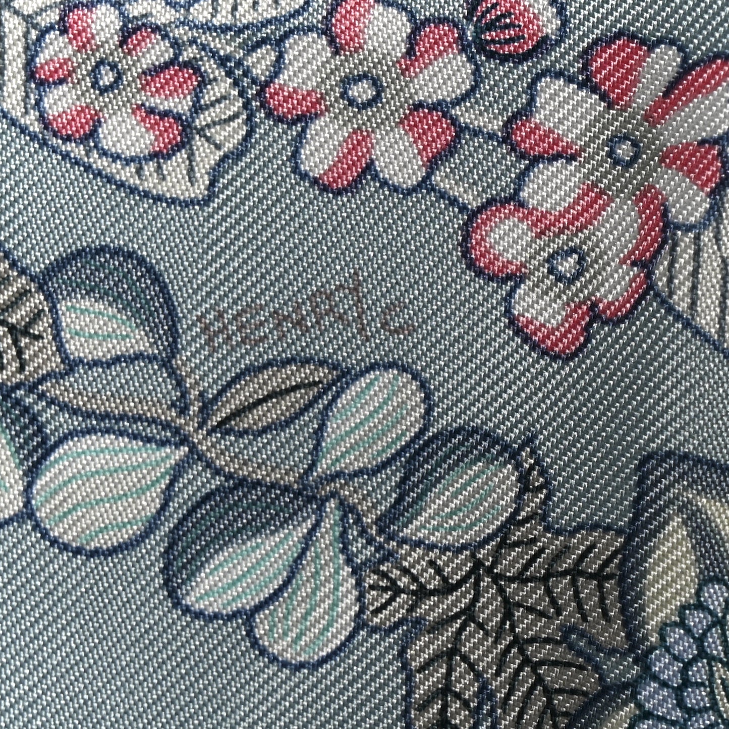 Silk Brides De Gala En Fleurs Scarf 90 White Bleu Glacier Vert