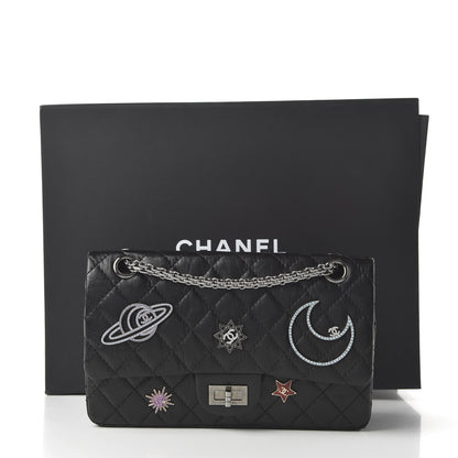 Chanel Aged Calfskin Space Charms 2.55 Reissue 225 Flap Black 11 of 11