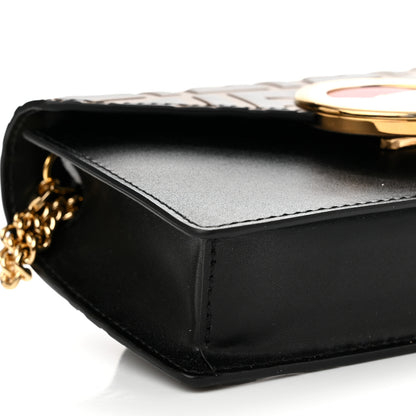 Fendi Vitello Liberty F is Fendi Bi-Color FF 1974 Embossed Envelope Belt Bag Maya Black 10 of 12