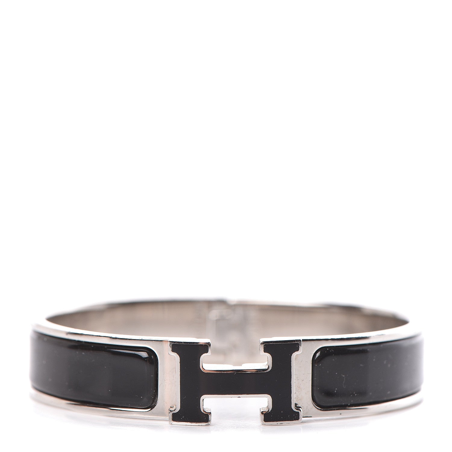 Hermes Enamel Narrow Clic Clac H Bracelet PM Black 1 of 5