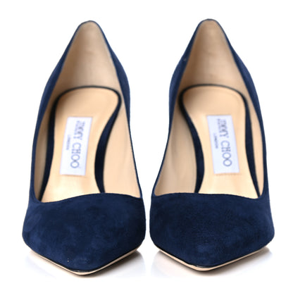Jimmy Choo Suede Pumps 37 Navy 2 of 8