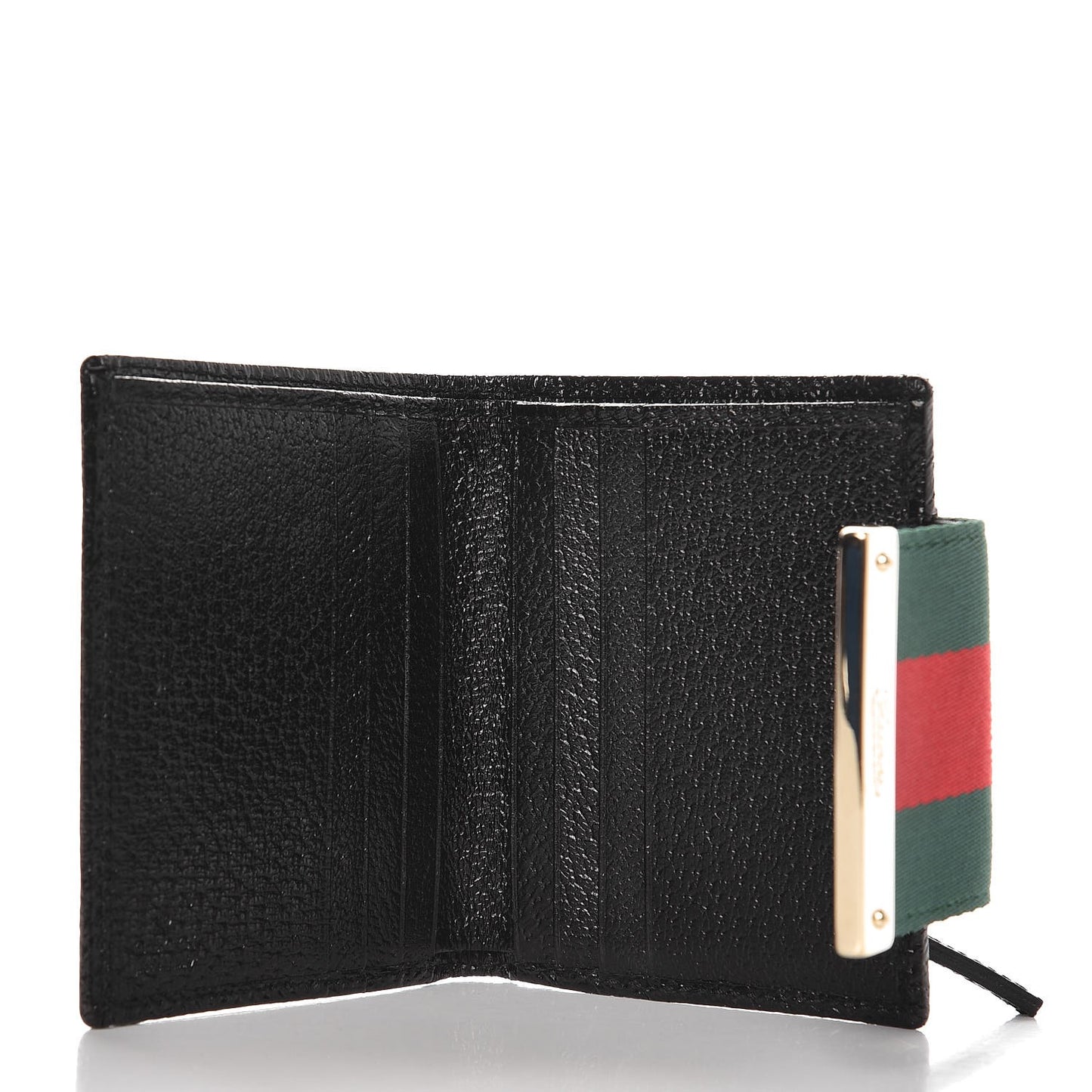 Monogram Web French Flap Wallet Black