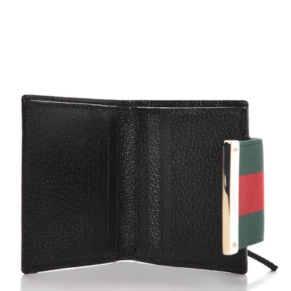 Gucci Monogram Web French Flap Wallet Black 5 of 6