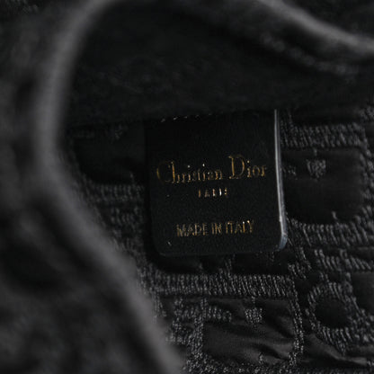 Christian Dior Canvas Satin Embroidered Book Tote Insert Black 6 of 10