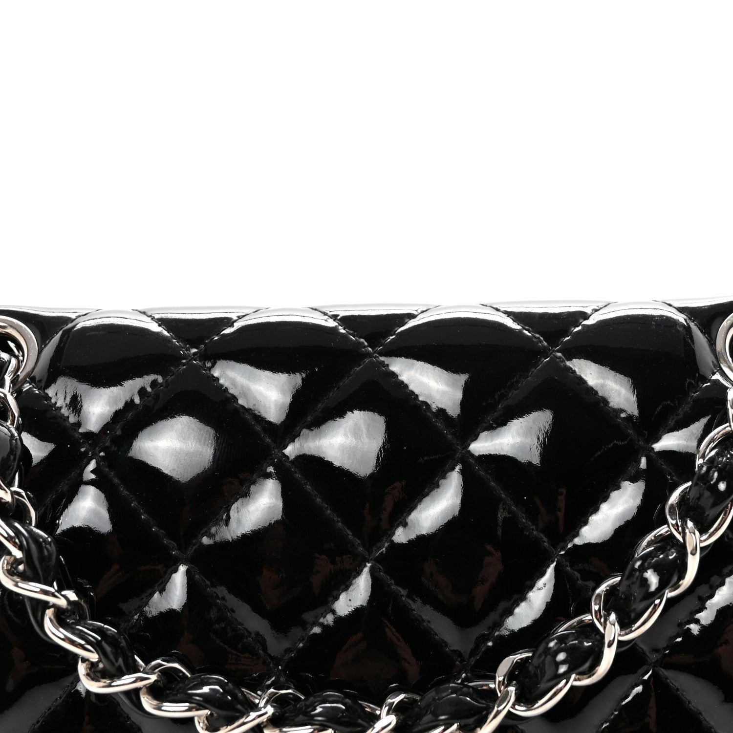Chanel Patent Calfskin Quilted Mini Rectangular Flap Black 8 of 10