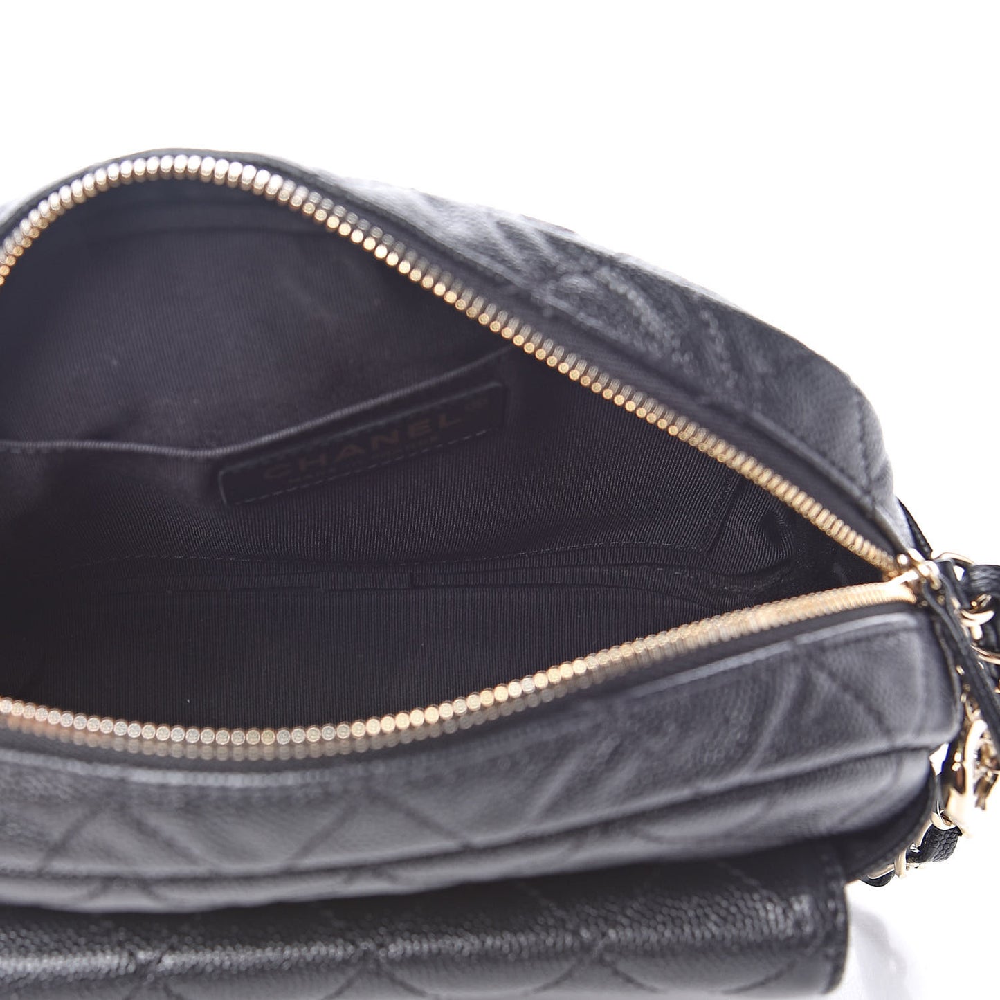 Caviar Quilted CC Day Camera Case Black