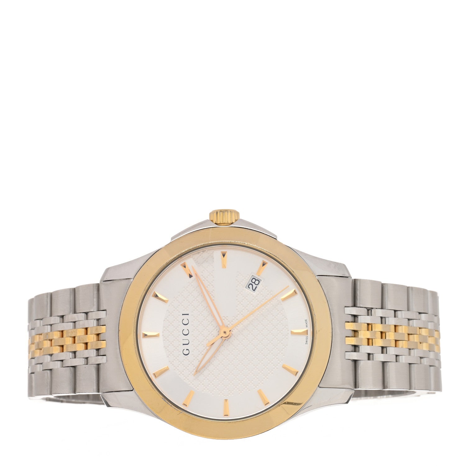 Gucci Stainless Steel 38mm G-Timeless Two Tone Quartz Watch 2 of 5