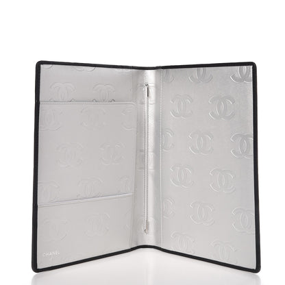 Chanel Calfskin Quilted Large Cambon Agenda Planner Black Silver 5 of 10