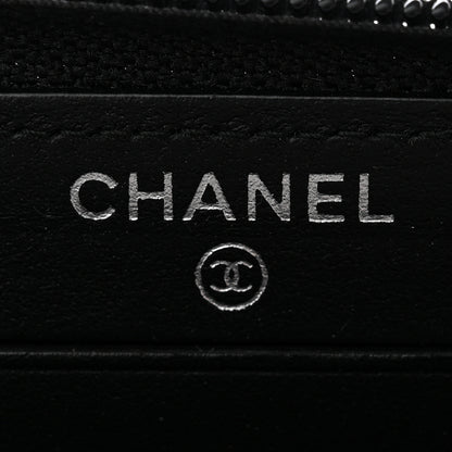 Chanel Caviar Quilted Boy Small Zip Around Wallet Black 6 of 12