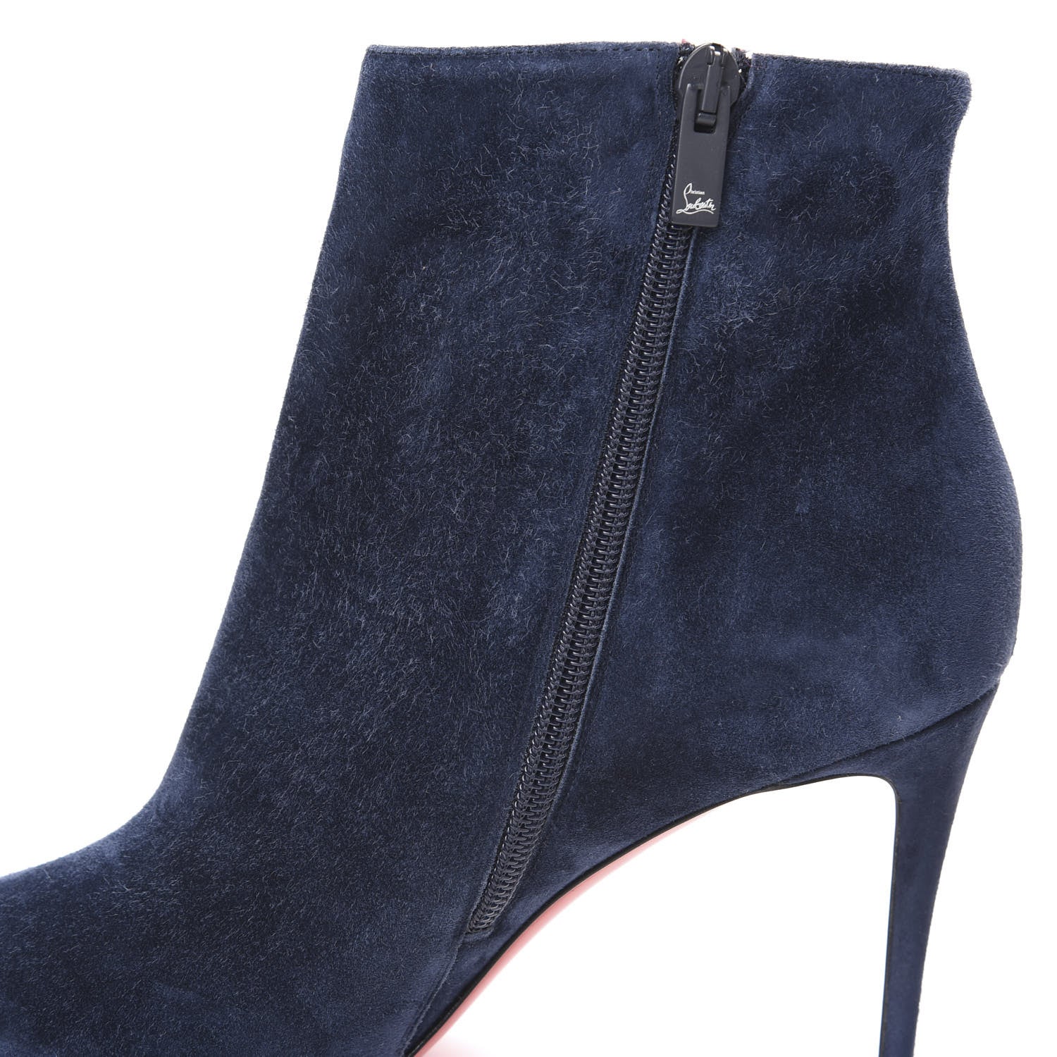 Christian Louboutin Veau Velours Eloise Booty 85 Ankle Boots 37 Bavarois 8 of 10