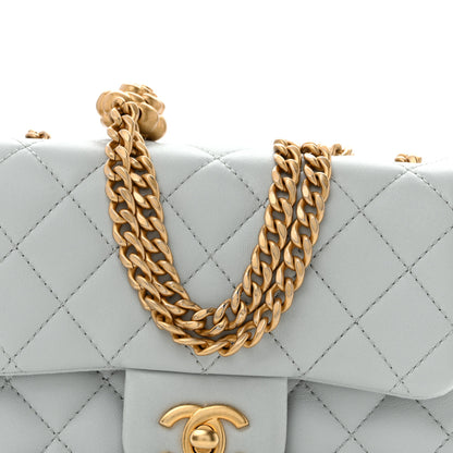 Chanel Lambskin Quilted Mini Sweet Camellia Flap Light Blue 8 of 12