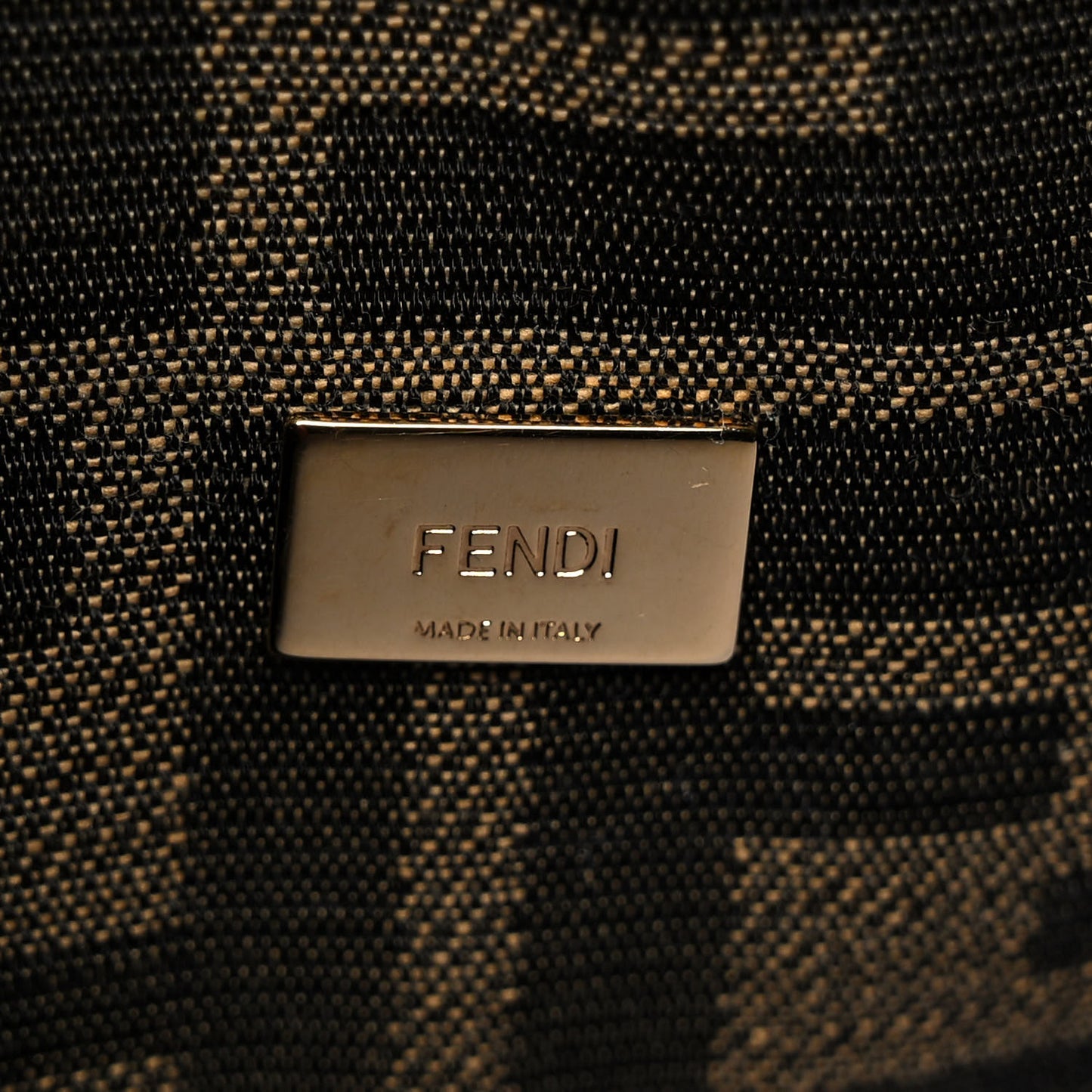 Fabric Jacquard FF 1974 Mini Baguette Tobacco Moro Black
