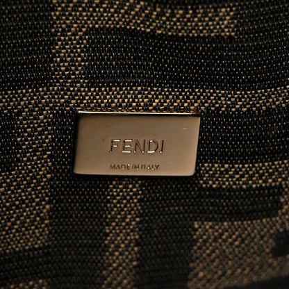 Fendi Fabric Jacquard FF 1974 Mini Baguette Tobacco Moro Black 6 of 9