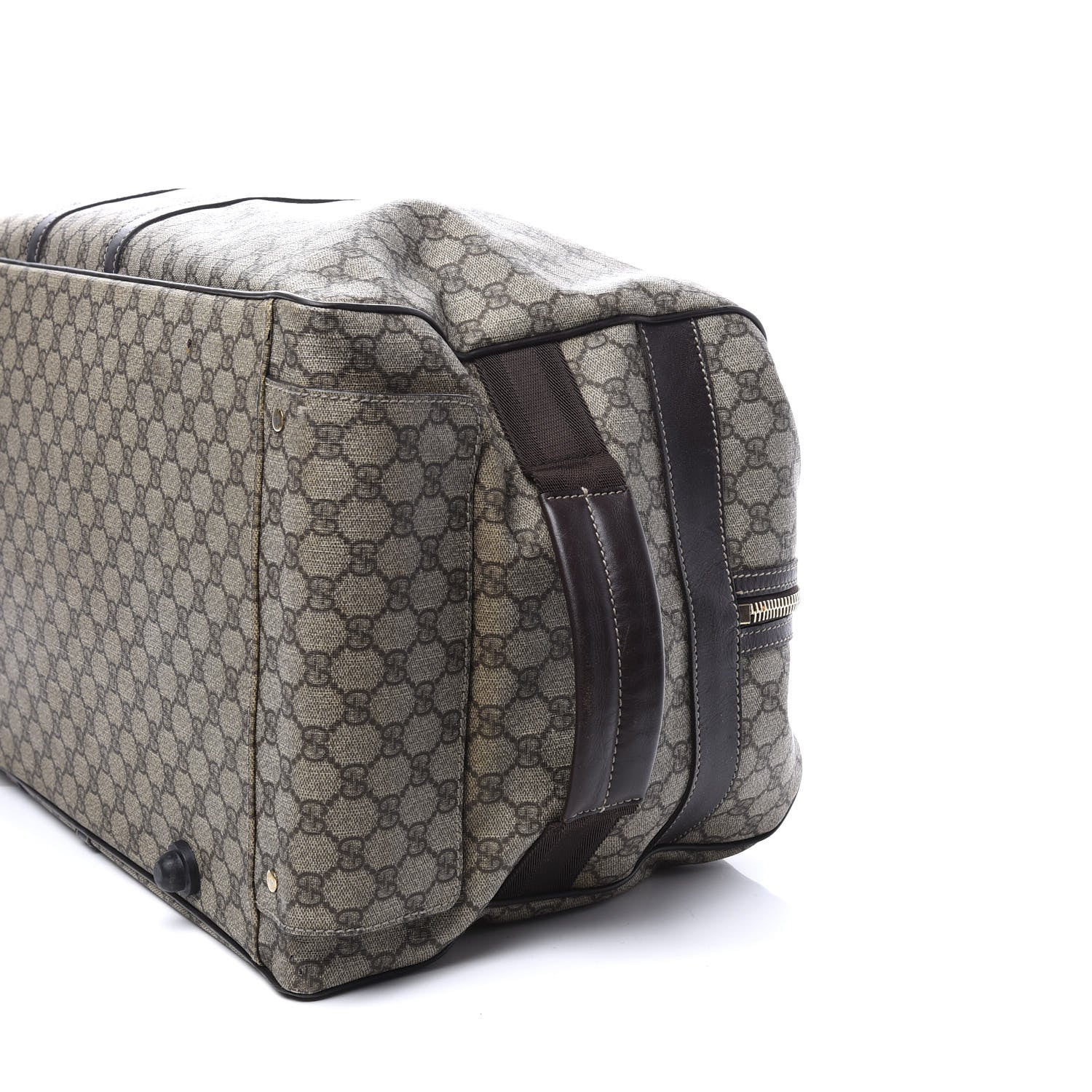Gucci GG Plus Monogram Large Carry On Duffle Trolley Brown 6 of 24