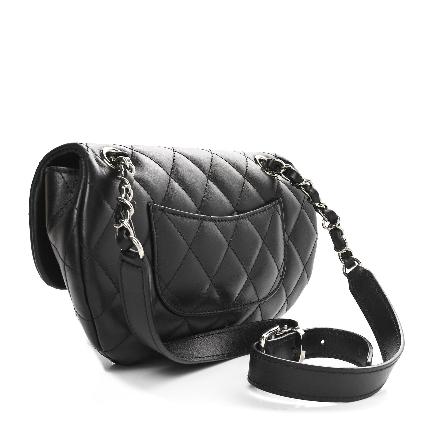 Chanel Calfskin Quilted CC Uniform Flap Belt Bag Black 3 of 11